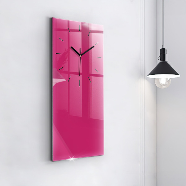 Horloge murale verticale Couleur rose vif