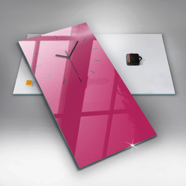 Horloge murale verticale Couleur rose vif