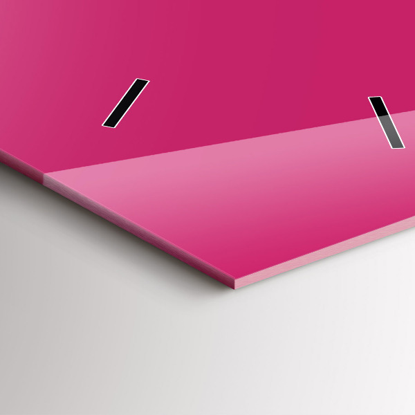 Horloge murale verticale Couleur rose vif