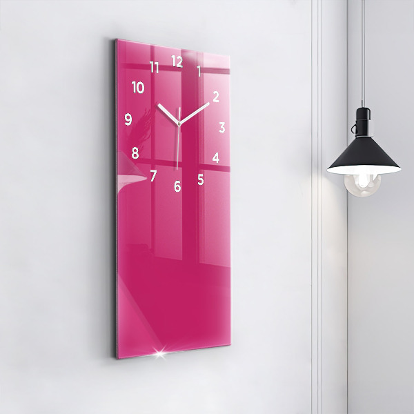 Horloge murale verticale Couleur rose vif