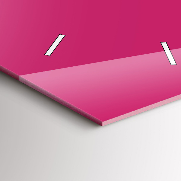 Horloge murale verticale Couleur rose vif