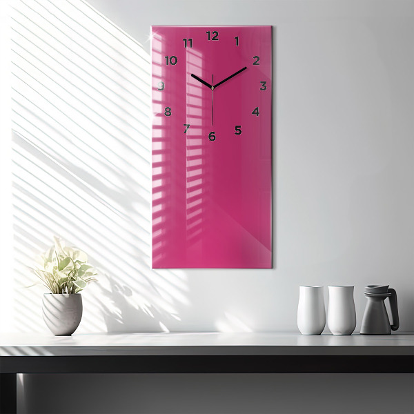 Horloge murale verticale Couleur rose vif