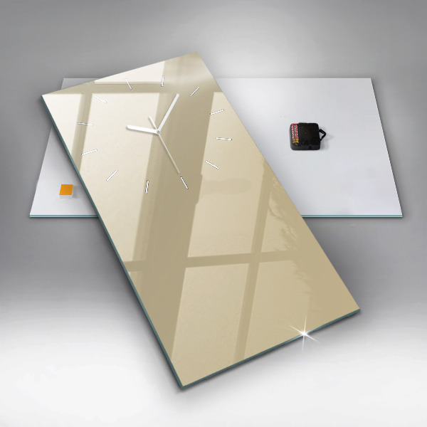 Horloge murale verticale Couleur beige