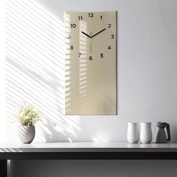 Horloge murale verticale Couleur beige