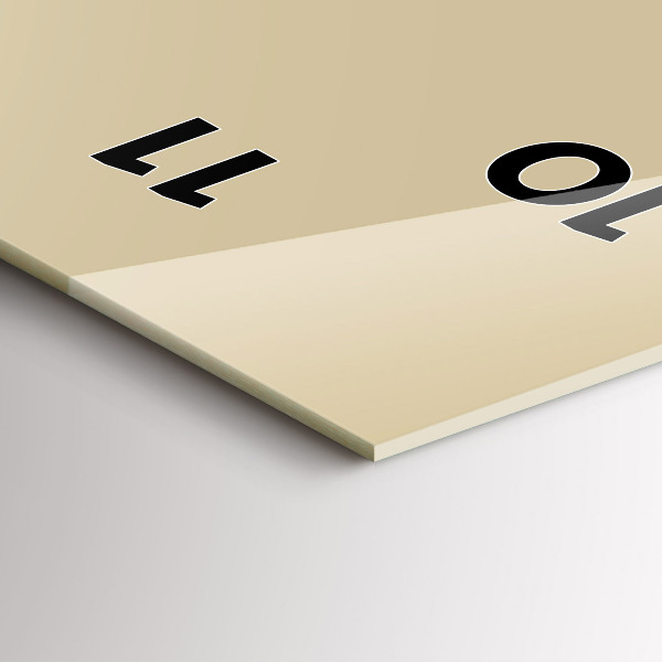 Horloge murale verticale Couleur beige