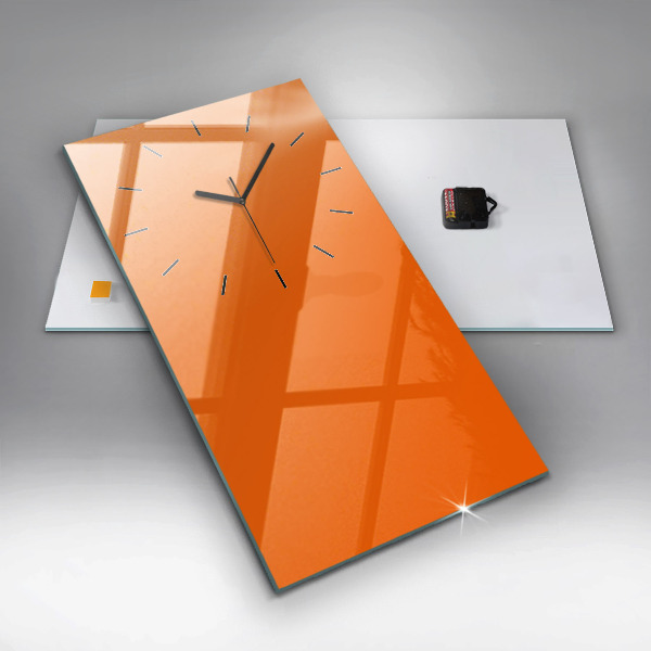 Horloge murale verticale Couleur orange