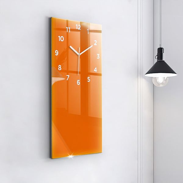 Horloge murale verticale Couleur orange