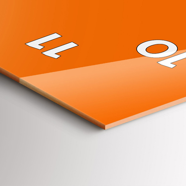 Horloge murale verticale Couleur orange