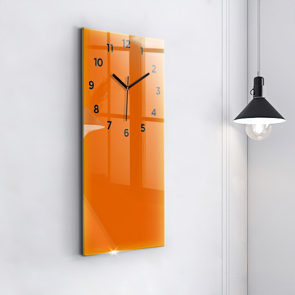 Horloge murale verticale Couleur orange