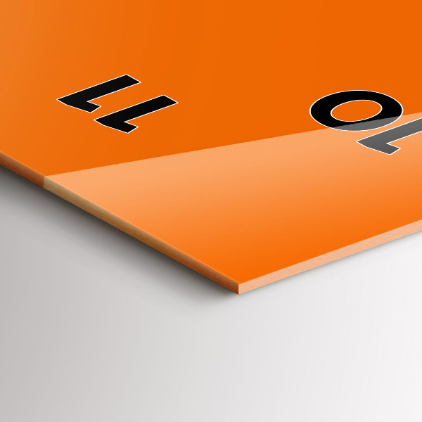 Horloge murale verticale Couleur orange