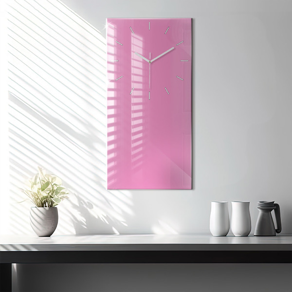 Horloge murale verticale Couleur rose