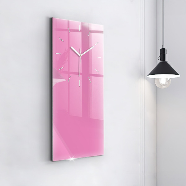 Horloge murale verticale Couleur rose