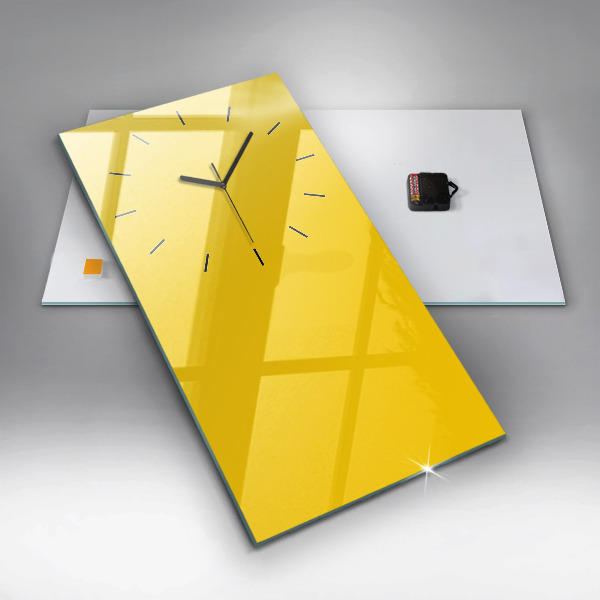 Horloge murale verticale Couleur jaune clair