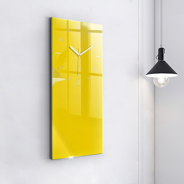 Horloge murale verticale Couleur jaune clair