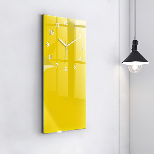 Horloge murale verticale Couleur jaune clair