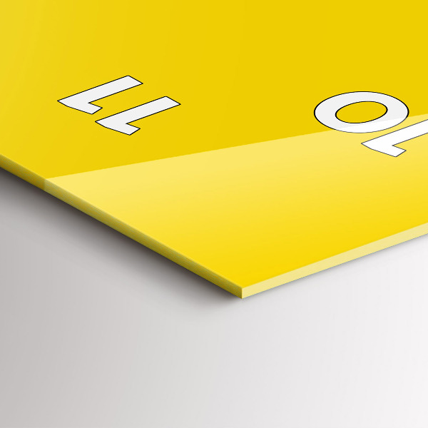 Horloge murale verticale Couleur jaune clair