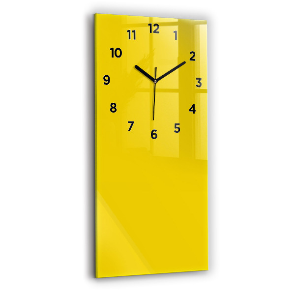 Horloge murale verticale Couleur jaune clair