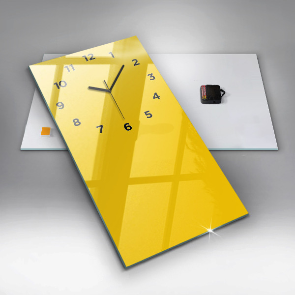 Horloge murale verticale Couleur jaune clair