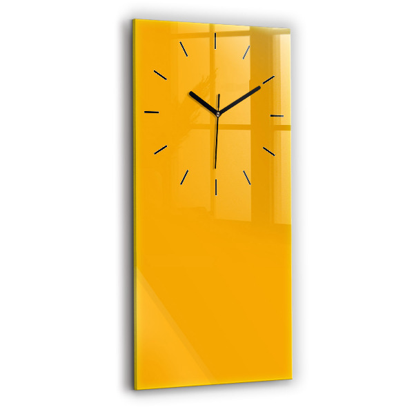 Horloge murale verticale Couleur jaune doré