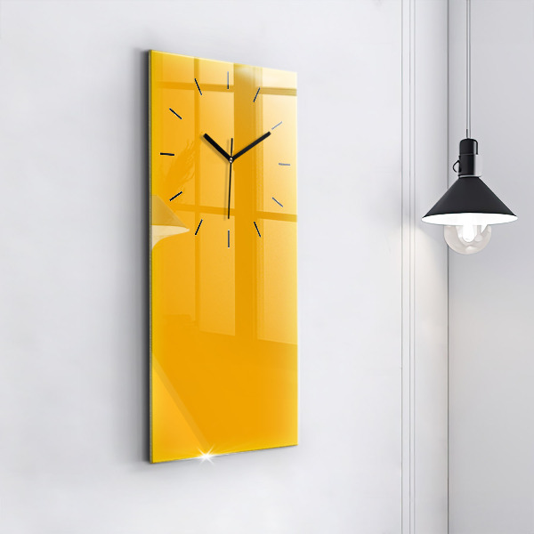 Horloge murale verticale Couleur jaune doré