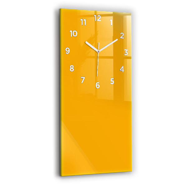 Horloge murale verticale Couleur jaune doré