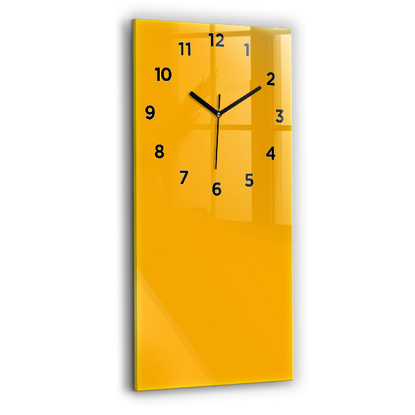 Horloge murale verticale Couleur jaune doré