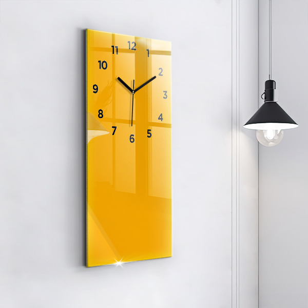 Horloge murale verticale Couleur jaune doré