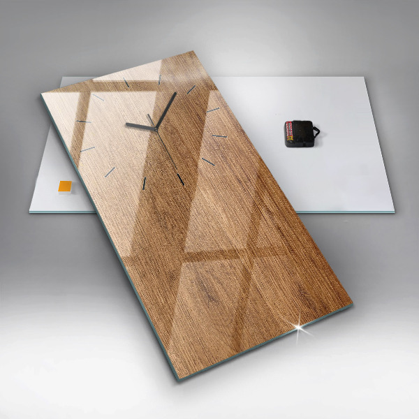 Horloge rectangulaire verticale Bois clair