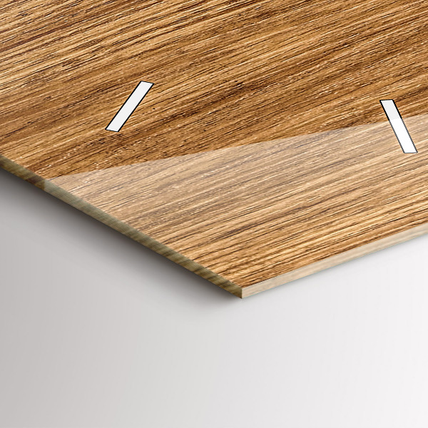 Horloge rectangulaire verticale Bois clair