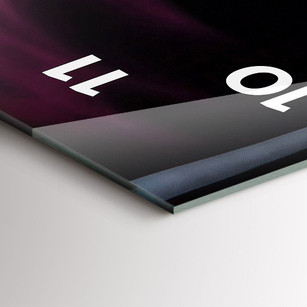 Horloge rectangulaire verticale Vin rouge