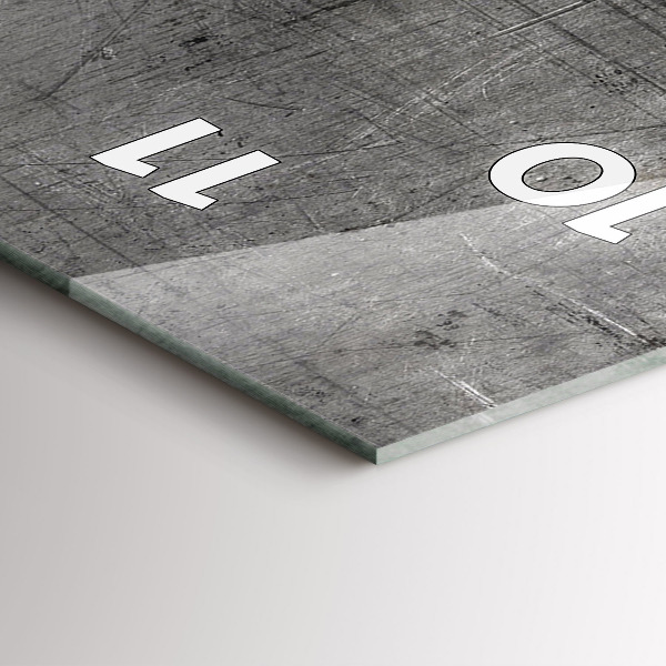 Horloge rectangulaire verticale Mur métallique