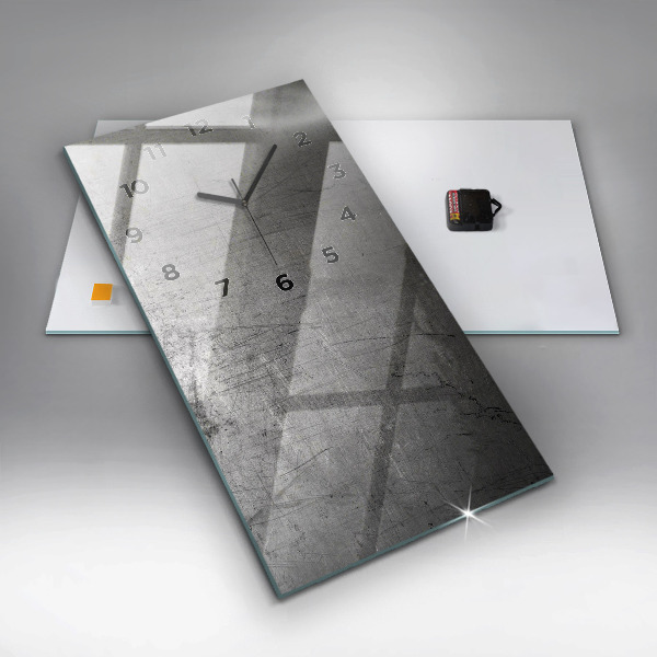 Horloge rectangulaire verticale Mur métallique