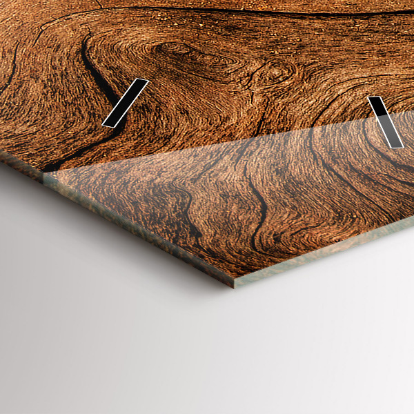 Horloge rectangulaire verticale Vieux bois