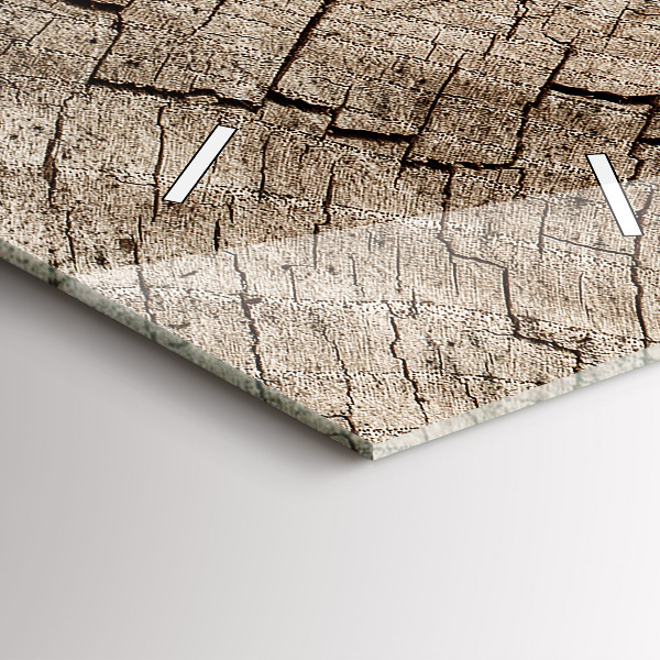 Horloge rectangulaire verticale Vieille souche de bois