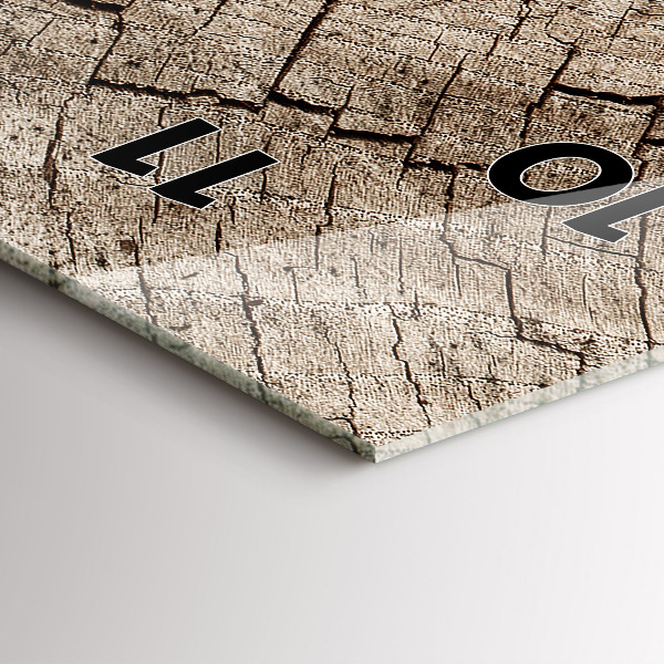 Horloge rectangulaire verticale Vieille souche de bois