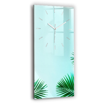 Horloge rectangulaire verticale Palmiers verts