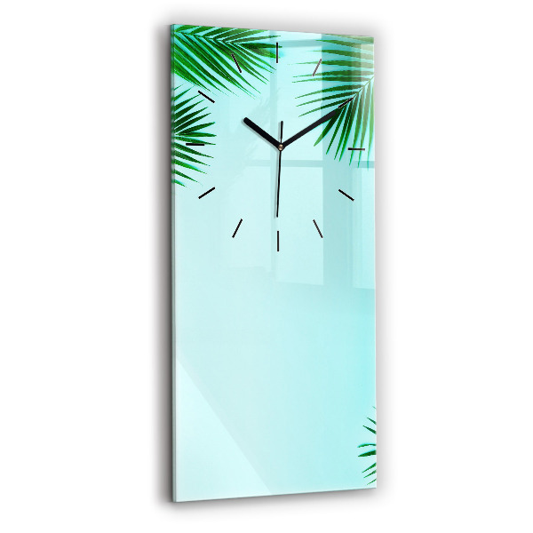 Horloge rectangulaire verticale Palmiers verts