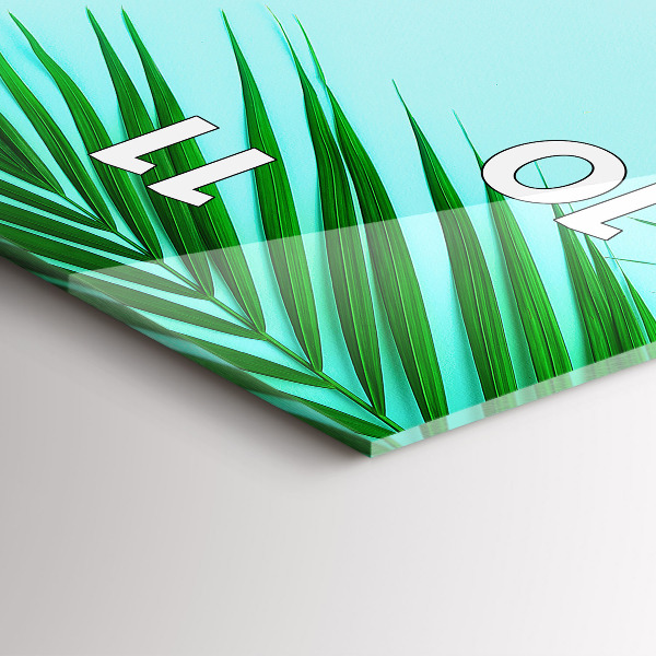 Horloge rectangulaire verticale Palmiers verts