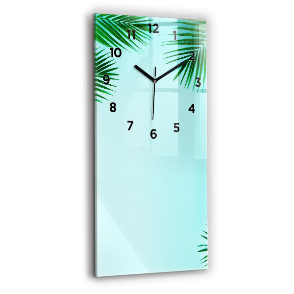 Horloge rectangulaire verticale Palmiers verts