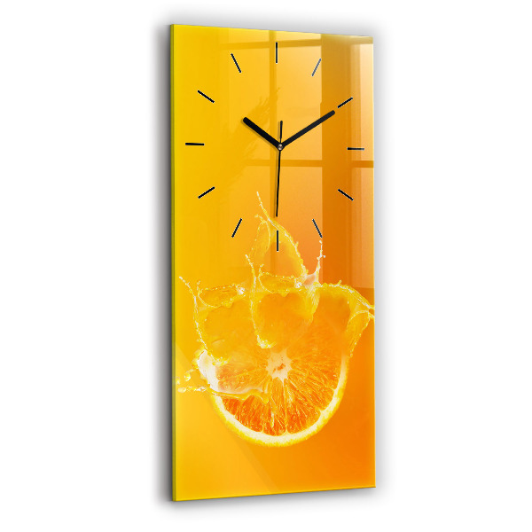 Horloge rectangulaire verticale Orange