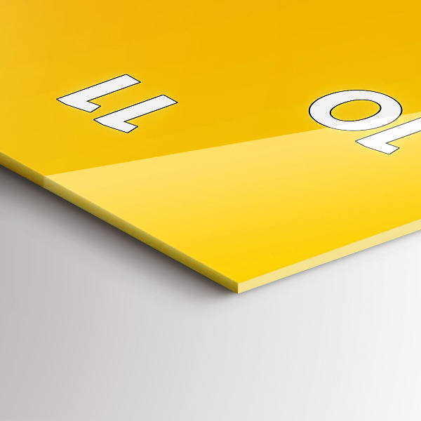 Horloge rectangulaire verticale Orange