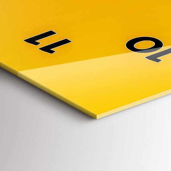 Horloge rectangulaire verticale Orange