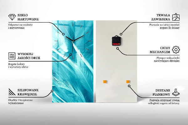 Horloge murale verticale Triangles abstraits