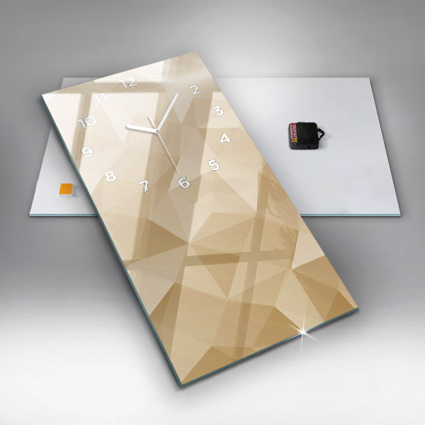 Horloge murale verticale Triangles abstraits