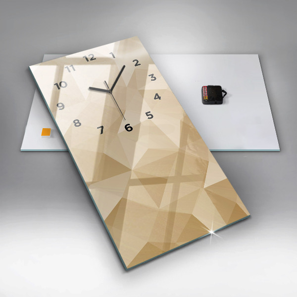 Horloge murale verticale Triangles abstraits