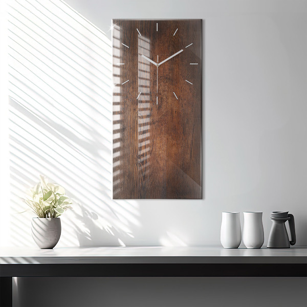 Horloge murale verticale Vieux bois