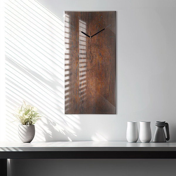 Horloge murale verticale Vieux bois