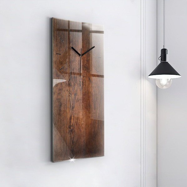 Horloge murale verticale Vieux bois