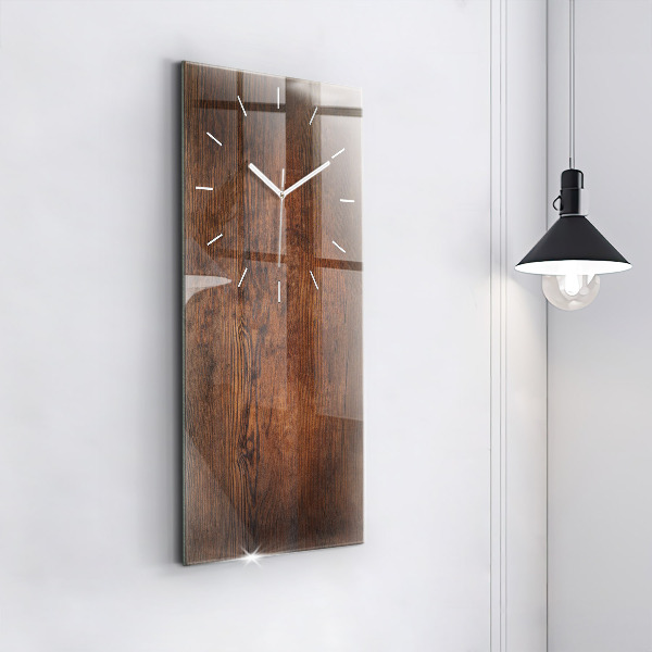 Horloge murale verticale Vieux bois