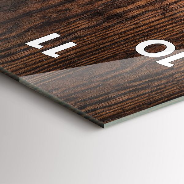 Horloge murale verticale Vieux bois